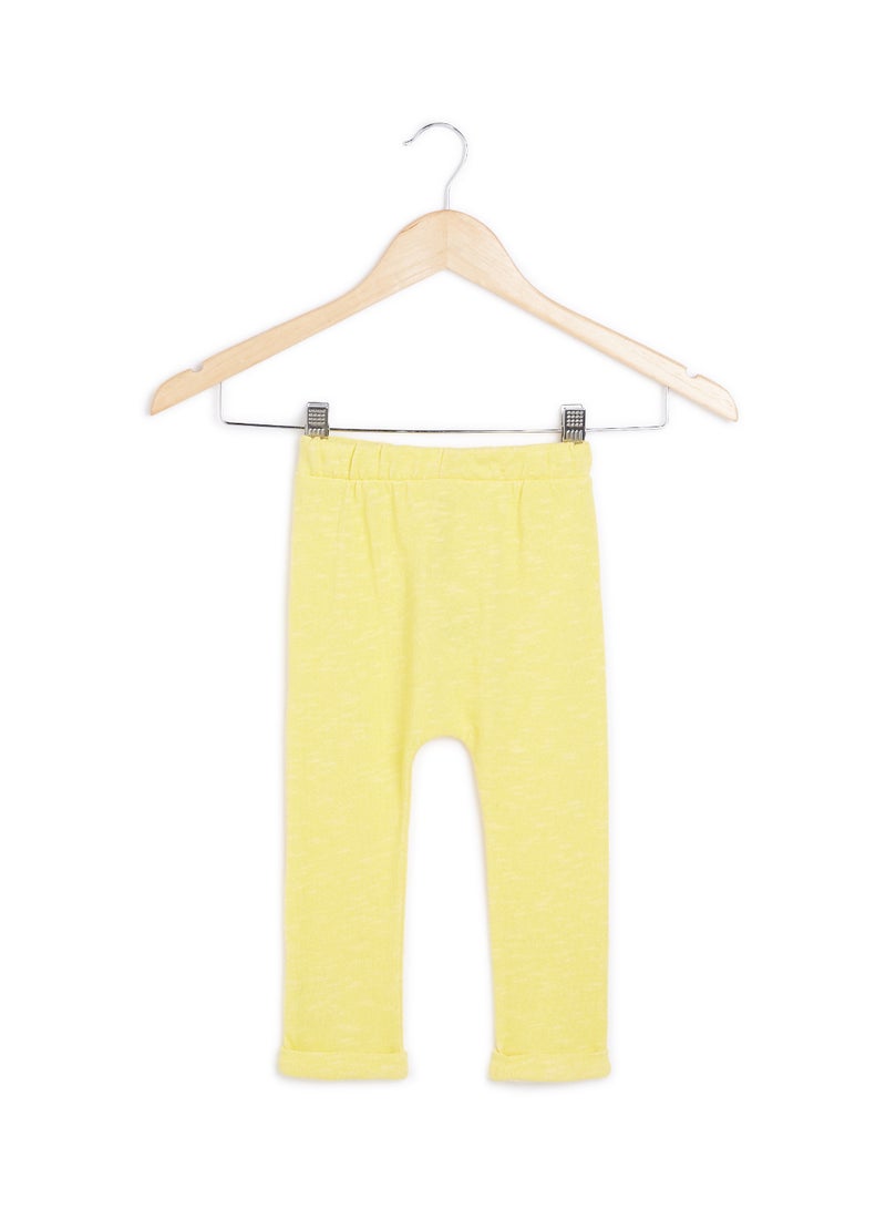 MINIKLUB Baby Girls Melange Knit Pants Yellow  - Image 1