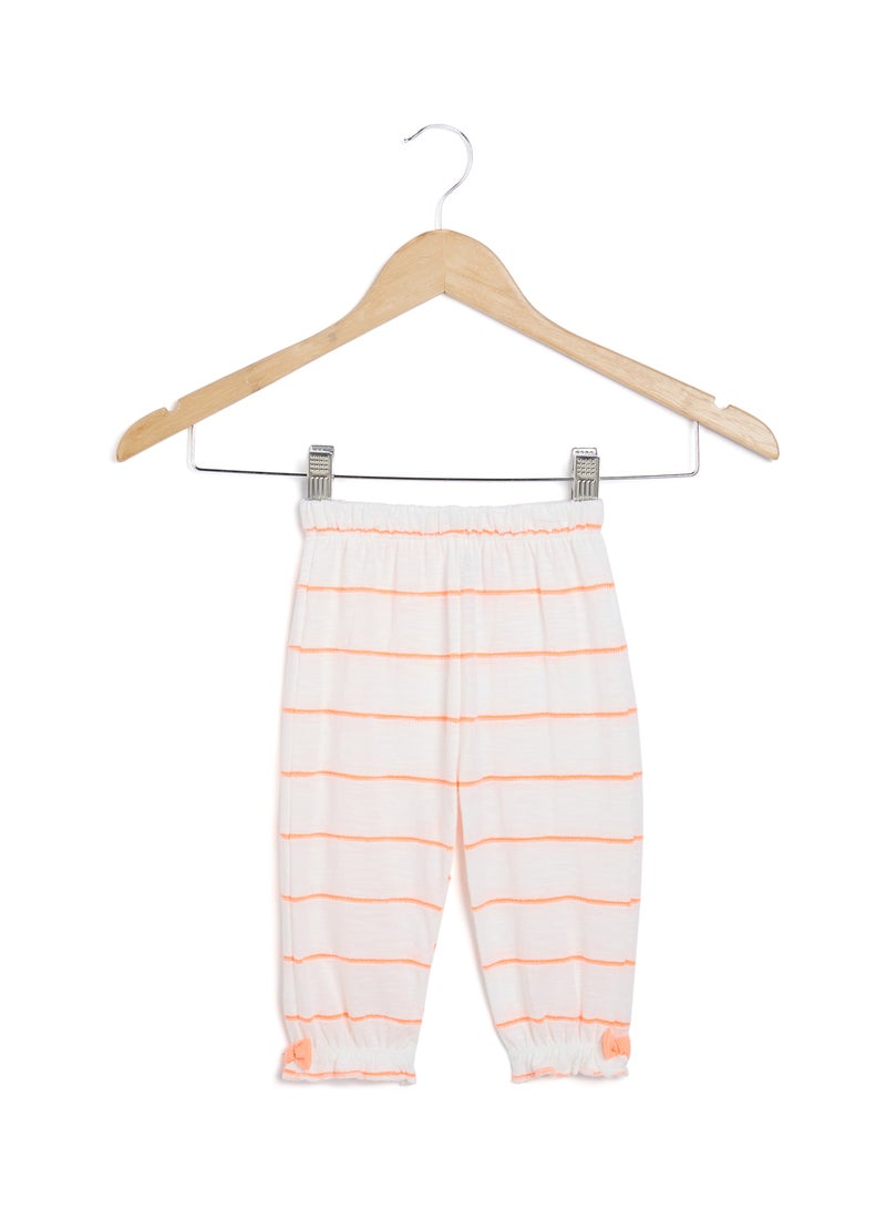 MINIKLUB Baby Girls Bow Detail Knit Pants Off-White  - Image 1