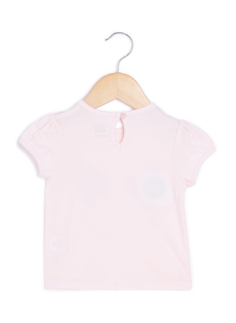 MINIKLUB - Baby Girls Short Sleeve Top Pink - Image 1