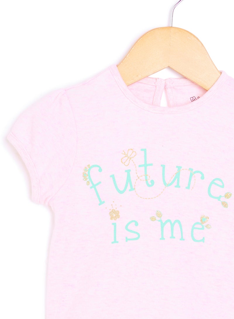 MINIKLUB - Baby Girls Future Is Me Print Top Pink - Image 1