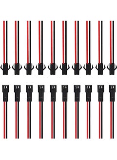 20Pcs 2 Pin Female Male Sm-Jst Cable Wire Plug Connectors 22Awg Multicolour