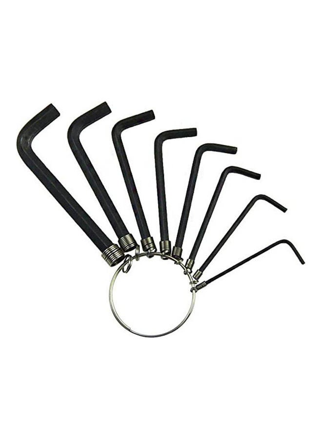 Generic 8 In 1 Hex Key Allen Wrench Set 1.5mm to 6mm Metric Hand Tool Kit Box Key Chain Multicolour 