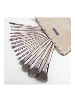 Lavish Elegance 15 Piece Brush Set With Bag Multicolour - v1647781781/N52924044A_2