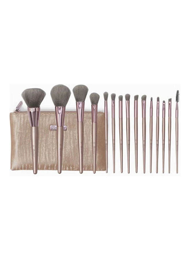BH Cosmetics Lavish Elegance 15 Piece Brush Set With Bag Multicolour  - Image 3