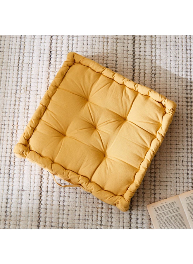 هوم بوكس وسادة أرضية سادة من أتلانتا - 50x50x10 سم قطن أصفر 50x10سم - Image 2