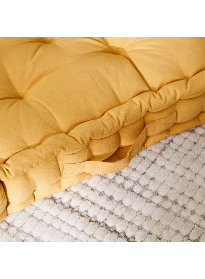هوم بوكس وسادة أرضية سادة من أتلانتا - 50x50x10 سم قطن أصفر 50x10سم - Image 3