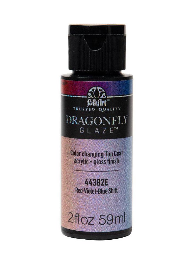 PLAID FolkArt Dragonfly Glaze Iridescent Acrylic Paint Red Violet/Blue Shift - Image 1