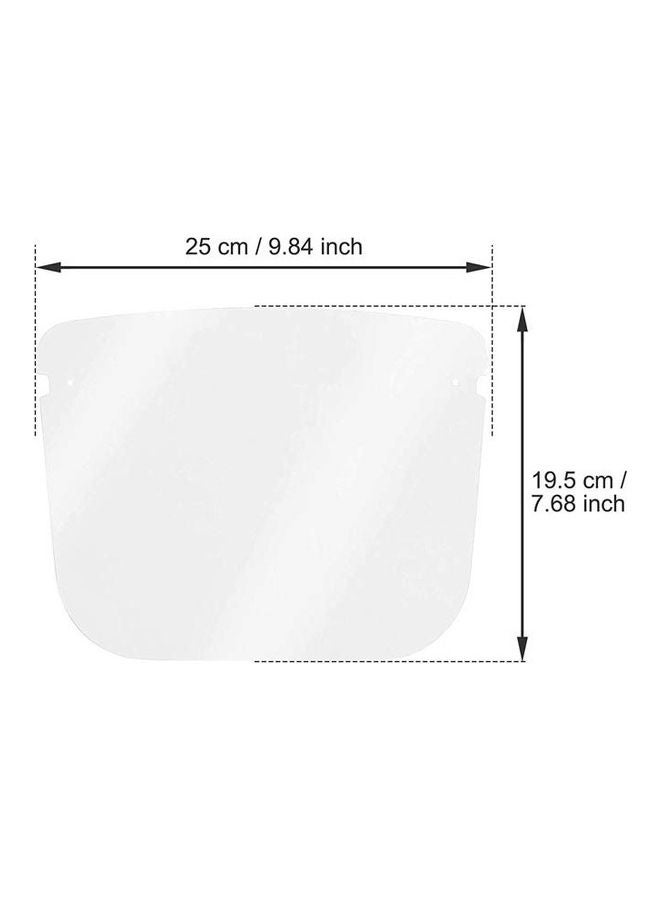 1 Pack Full Face Shield Transparent Plastic Face Visor Compatiable With Glasses - Image 3