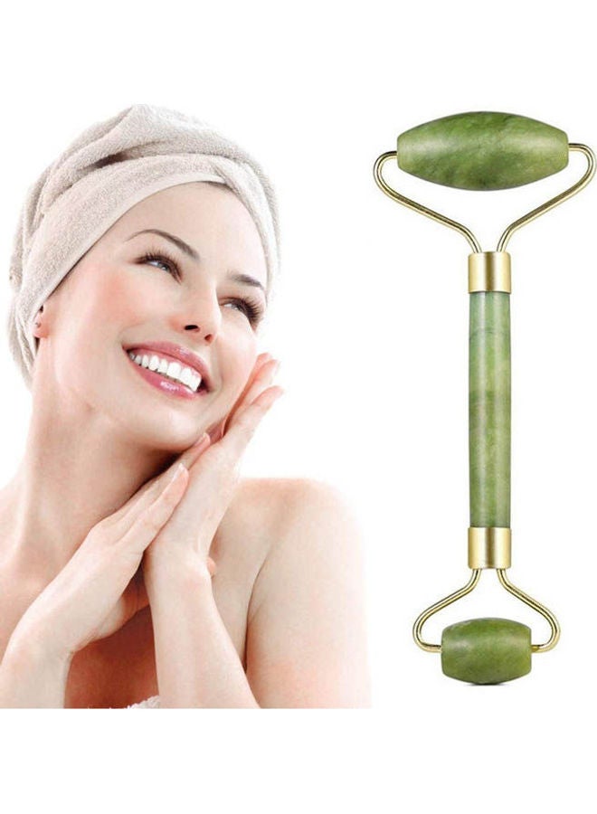 Jade Roller Face Massager Neck Massager Tool Green  - Image 1