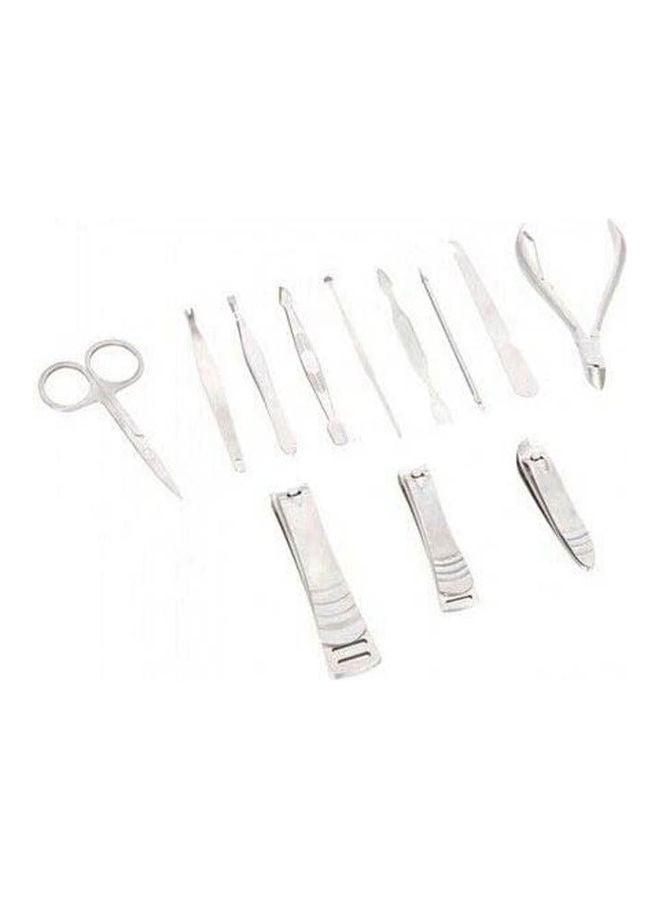 Generic 12Pcs Manicure Pedicure Set Nail Grooming Care Tool Scissors Clippers Kit Silver  - Image 3