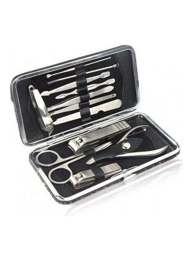 Generic 12Pcs Manicure Pedicure Set Nail Grooming Care Tool Scissors Clippers Kit Silver  - Image 1