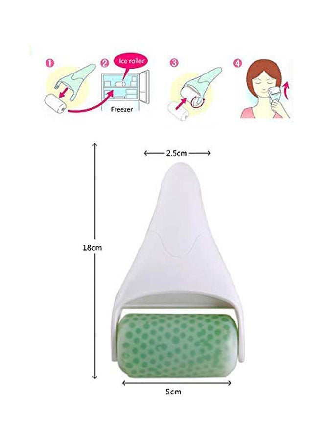 3 Pack Facial Jade Roller For Face + Facial Ice Roller + Gua Sha Stone Tool For Cellulite Body Face Puffiness Massage Green - Image 2