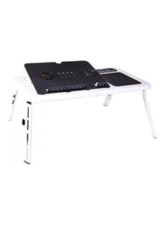 Huayang Muiltipurpose Laptop Foldable Table E Table With 2 Usb Fan Etable White 