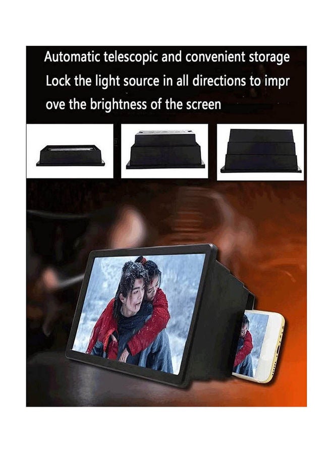 Generic Phone Magnifier Screen Foldable Hd 3D Black  - Image 2