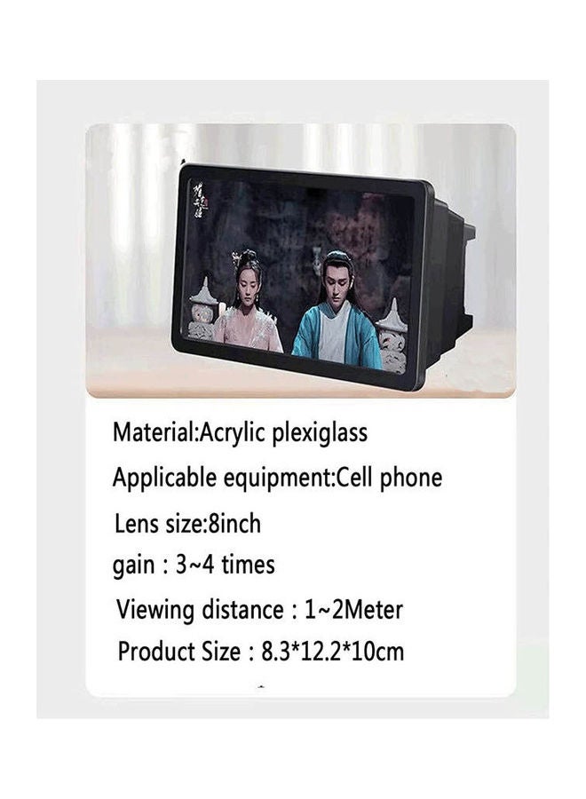 Generic Phone Magnifier Screen Foldable Hd 3D Black  - Image 3