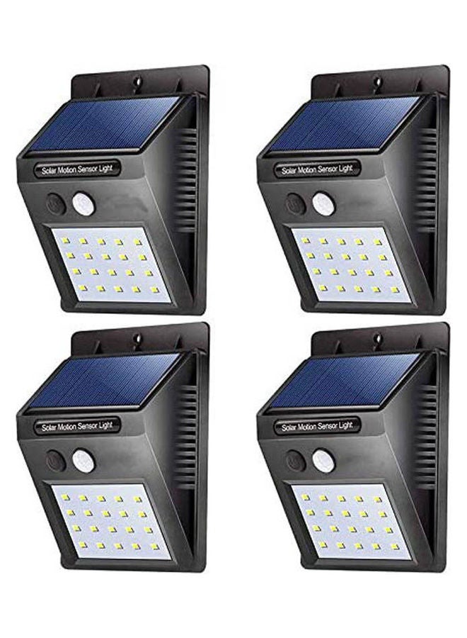 20 Led Solar Light Outdoor Night Wall Lamp Pir Motion Sensor Street Yard Path Home Garden Security Lights Energy Saving Black - Image 1