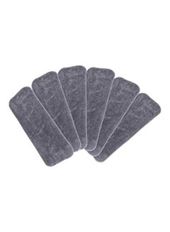 Generic Mop Head Replacement Wet Dust Cleaning Pads 6Pcs Washable Reusable Microfiber Floor Spray Grey 16.7x5.7inch  - Image 1