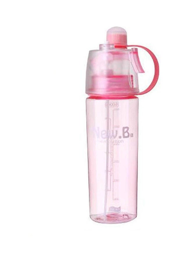 Protable Insulated Leak Proof Sports Water Bottle With Spray Mist Plastic Drink Bottle Pink 0.6cm - Image 1
