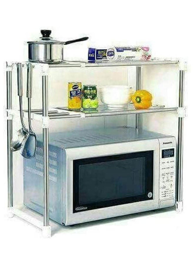 Kitchen Microwave Stand Silver 40*15cm - Image 1