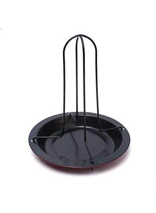 Chicken Holder Pan Non-Stick Chicken Duck Bbq Stand Black - Image 1