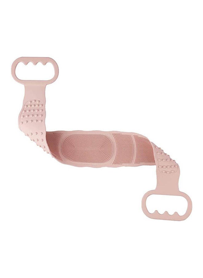 Bath Body Brush Strap Silicone Back Scrubber Light Pink 27x4.33inch - Image 1