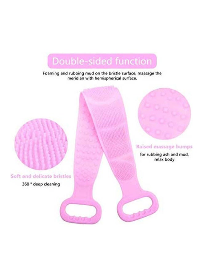 Back Scrubber Silicone Extra Longer Body Brush Shower Pink 72x11cm - Image 2