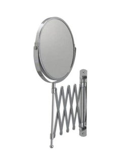 Round Frack Pedestal Mirrors For Bathroom Silver