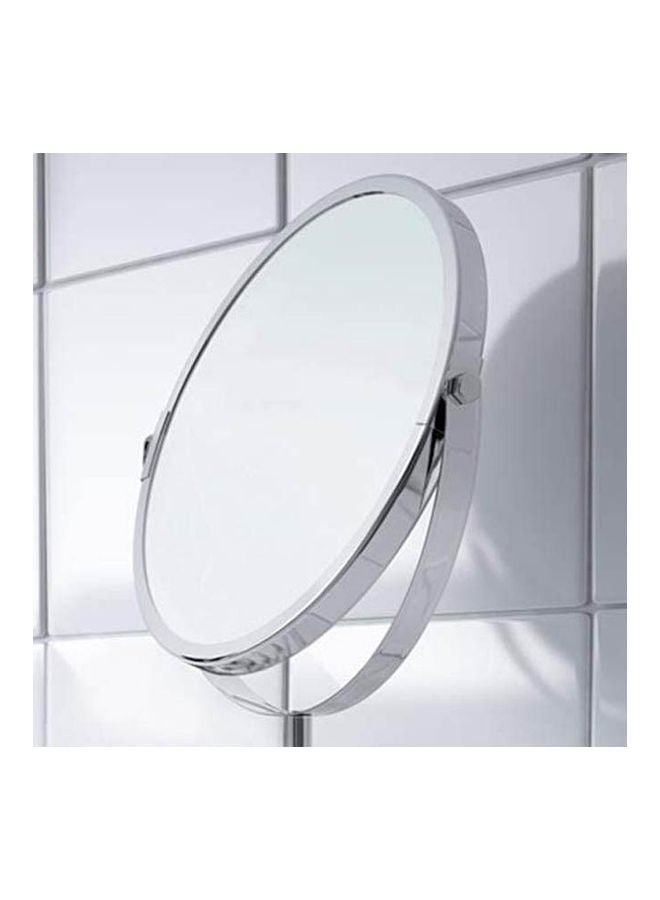 Generic - Round Frack Pedestal Mirrors For Bathroom Silver - Image 1