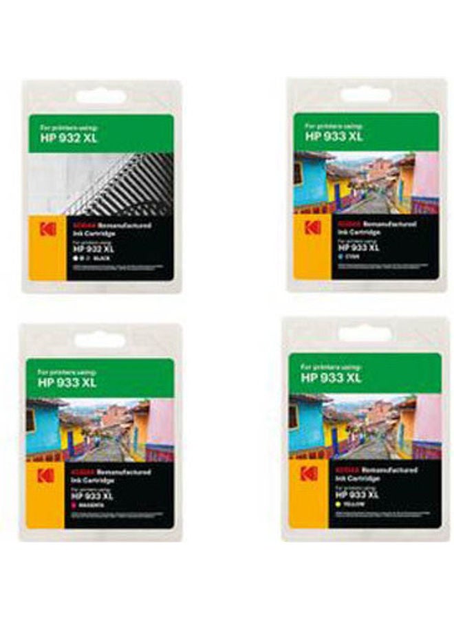 كوداك InkJet Cartridge KIT (932XL & 933XL Black / Cyan / Magenta / Yellow) For HP OfficeJet Multicolour
