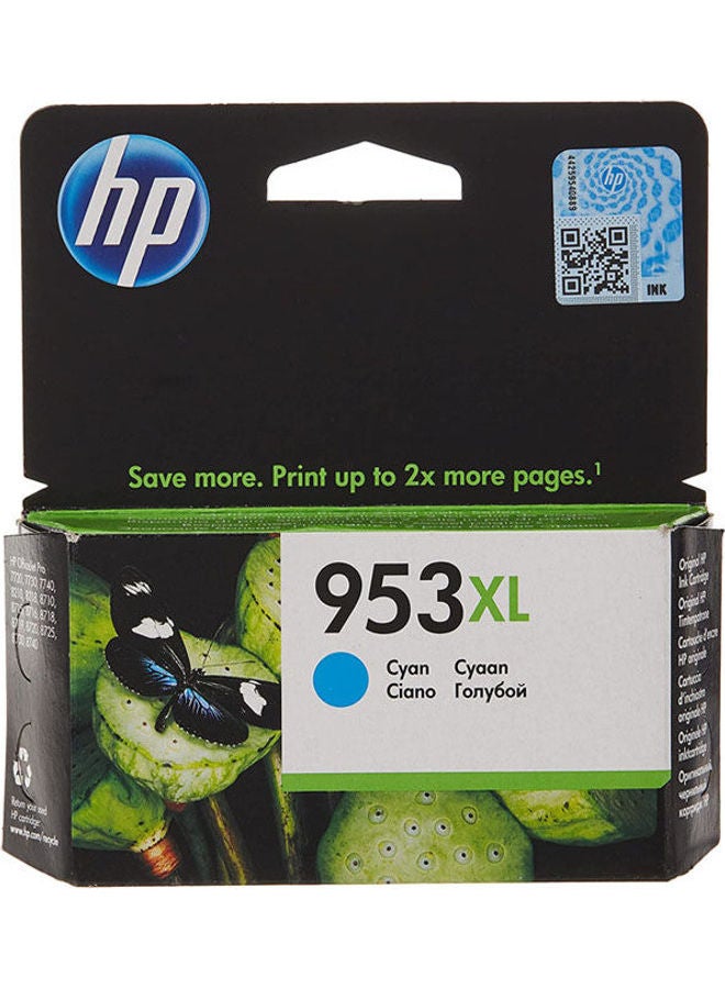 HP 953xl High Yield Ink Cartridge - F6u16ae Cyan - Image 1