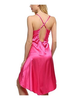 Generic Babydoll Satin With Lace Chest Sleepwear Pink  - Image 2