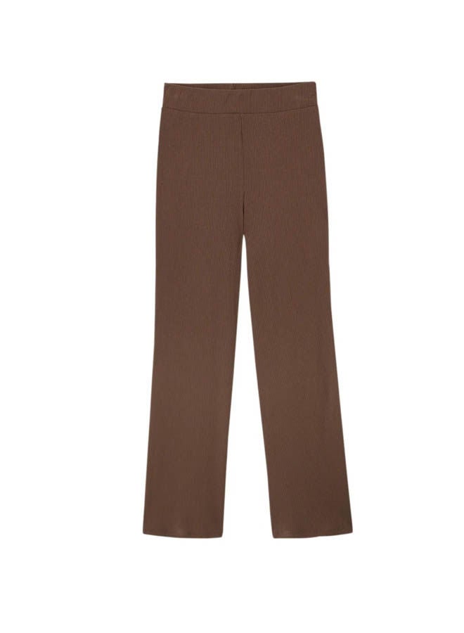 Ribbed Jersey Trousers Chestnut Brown - v1647802519/N52910030V_3