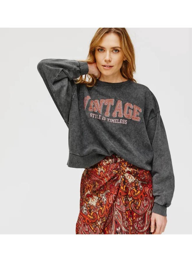 Faded Sweatshirt Grey Print - v1647802519/N52910069V_1