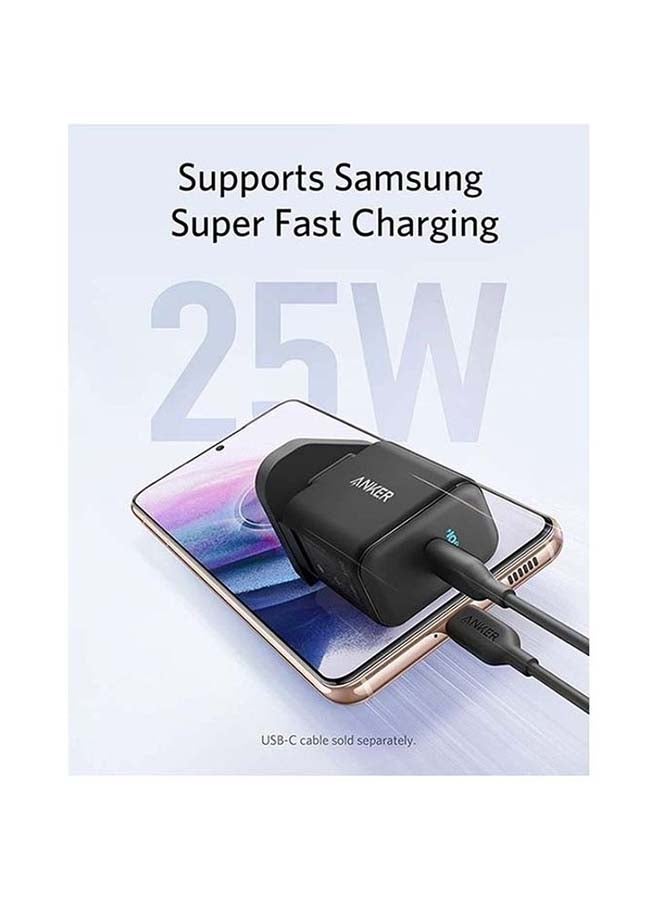 Anker - 25W PD Wall Charger Fast Charging For Galaxy S21/S21+/S21 Ultra/S20/Z Flip/Note20/20 Ultra/Note10/10+/S9/S8/S10e black - Image 1