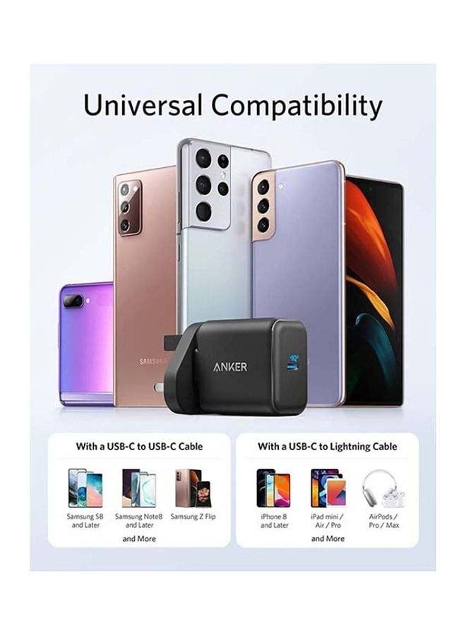 Anker - 25W PD Wall Charger Fast Charging For Galaxy S21/S21+/S21 Ultra/S20/Z Flip/Note20/20 Ultra/Note10/10+/S9/S8/S10e black - Image 1