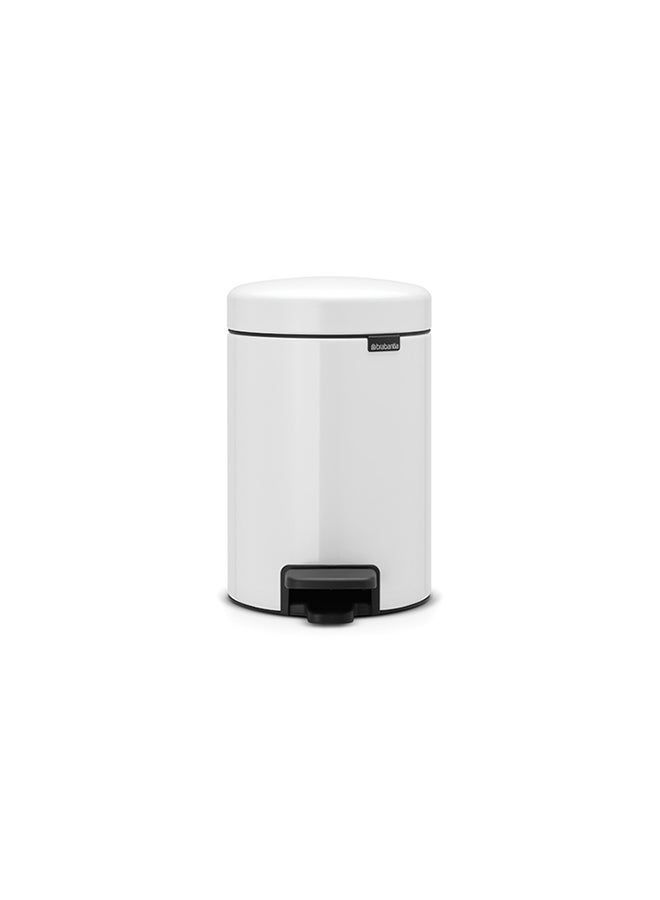 brabantia - Pedal Bin Newicon With Plastic Inner Bucket White 3Liters - Image 1