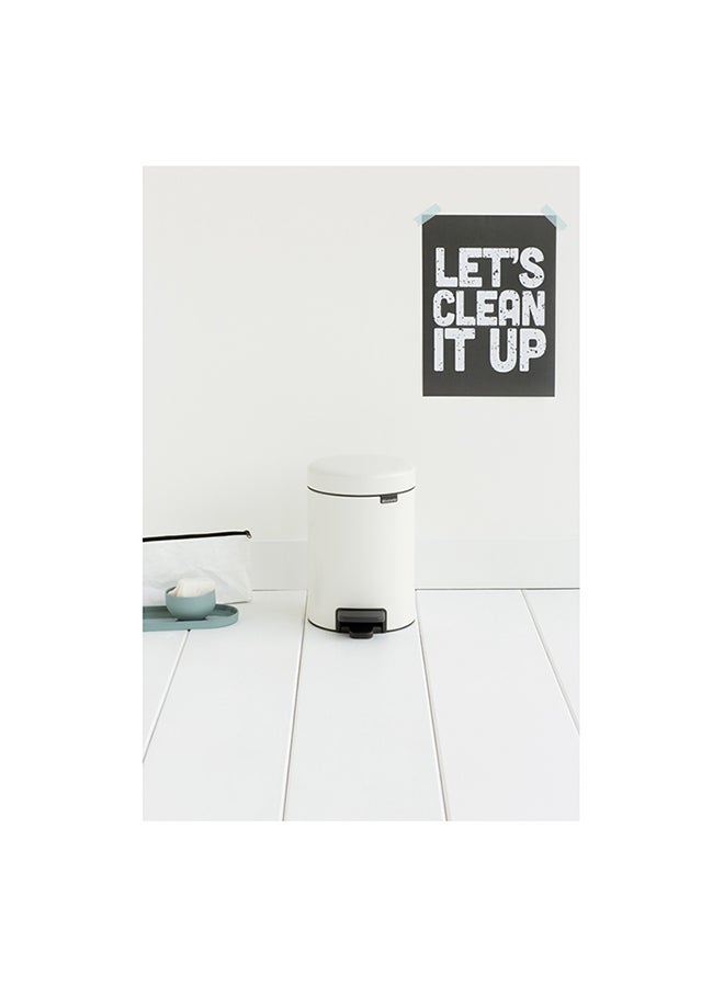 brabantia - Pedal Bin Newicon With Plastic Inner Bucket White 3Liters - Image 1