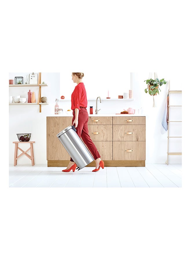 brabantia Pedal Bin Newicon With Inner Bucket Matt Steel Fingerprint Proof 30Liters  - Image 2