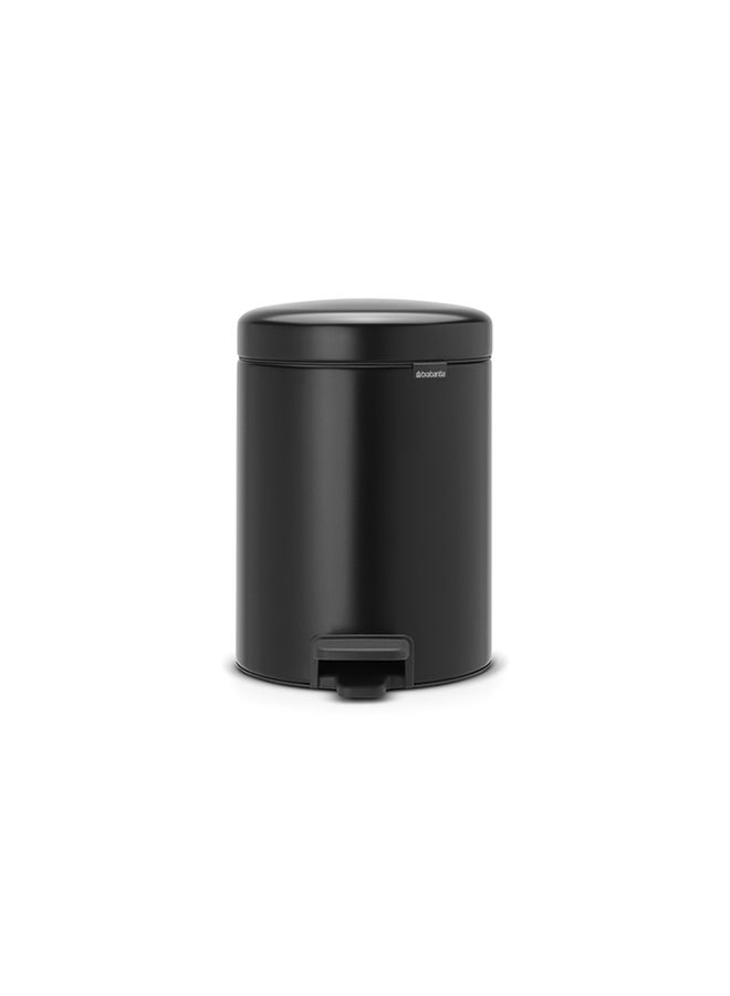 brabantia - Pedal Bin Newicon With Inner Bucket Matt Black 5Liters - Image 1