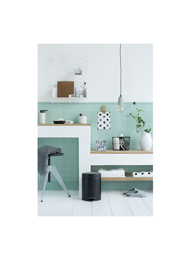 brabantia - Pedal Bin Newicon With Inner Bucket Matt Black 5Liters - Image 1