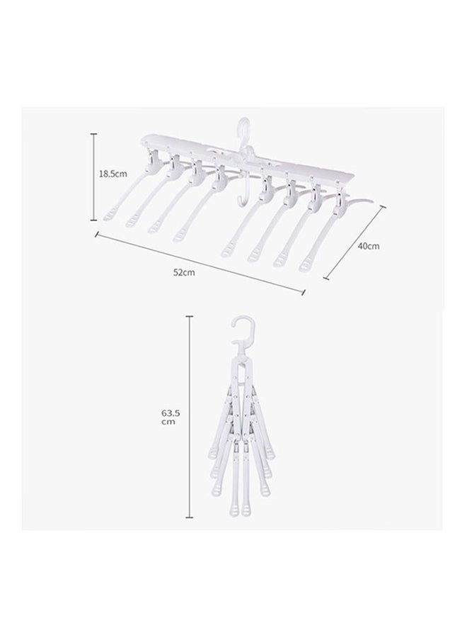 fashionhome - Multilayer Folding Plastic Rotating Clothes Hanger White - Image 1