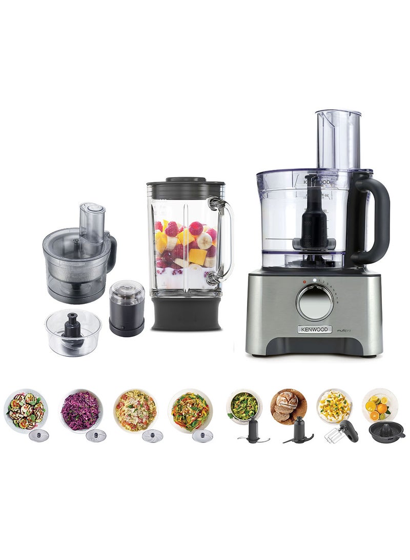 KENWOOD - Electric Food Processor With Variable Speed 1000 W 1.5 L 1000 W FDM788BA Silver - Image 1