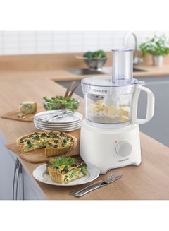 Food Processor Multi-Functional With Reversible Stainless Steel Disk, Blender, Whisk With Bowl Capacity 2.1L, 1.2 L 800.0 W FDP301WH White - v1647848714/N18169113A_6