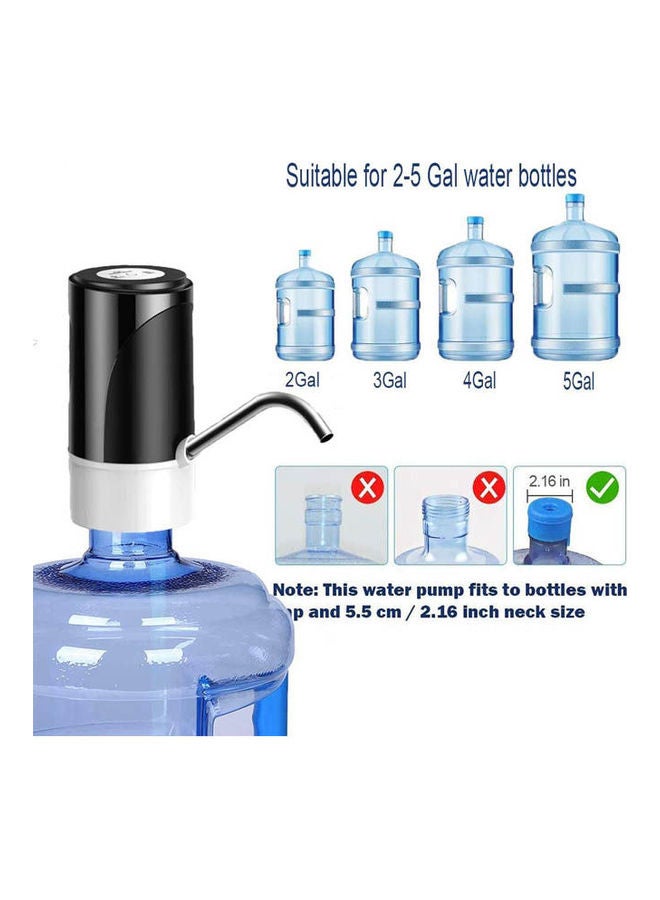 Electric 5 Gallon Water Bottle Dispenser, Automatic Portable Water Dispenser Pump Fit 2-5 Gallon Universal Bottle Black  - Image 3