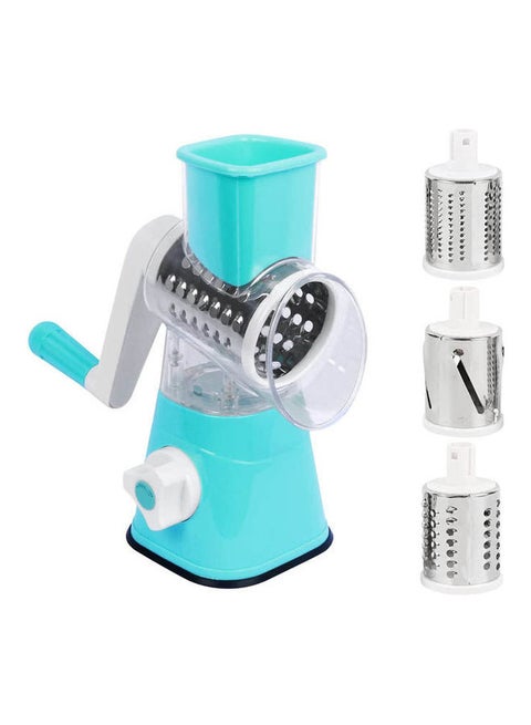 Grater,Rotary Cheese Grater Handheld, Vegetable Mandoline Slicer Blue