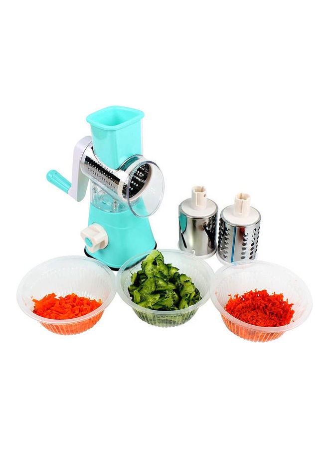 Grater,Rotary Cheese Grater Handheld, Vegetable Mandoline Slicer Blue