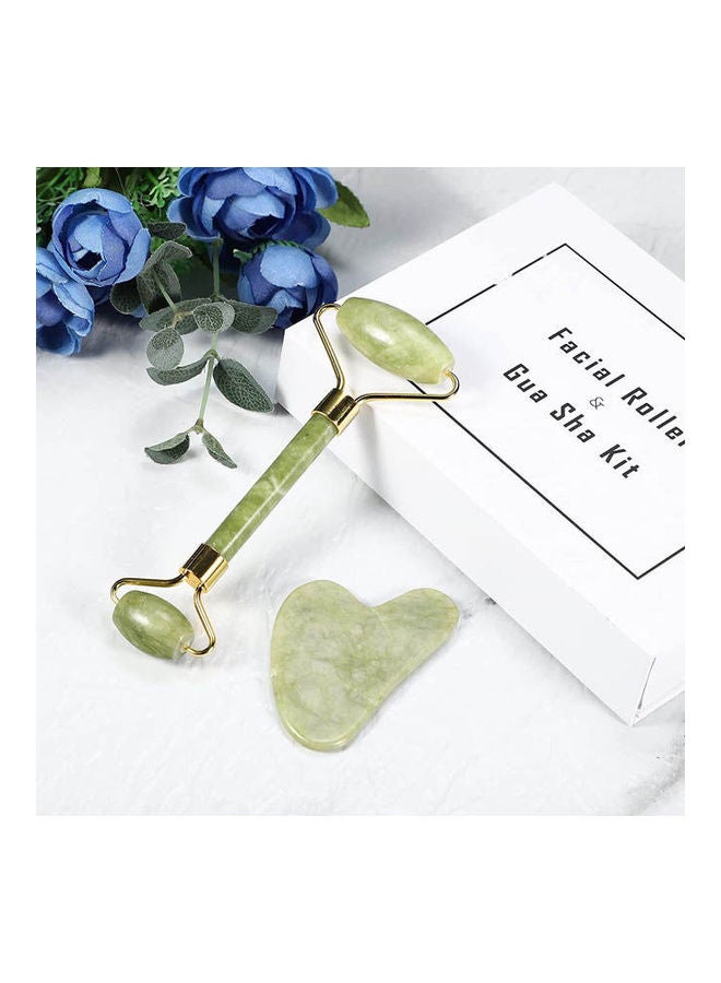 قطعتان من أدوات تدليك الوجه من اليشم على شكل لوح جواشا - Image 2