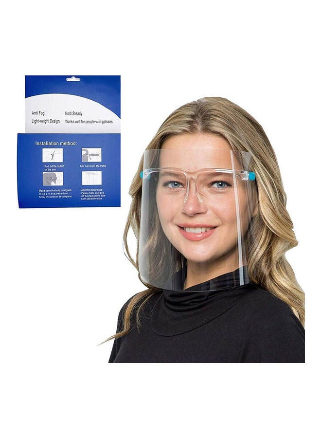 Generic Face Shield Wearing Glasses Face Visor Transparent Anti-Fog Protect Eyes And Face  - Image 2