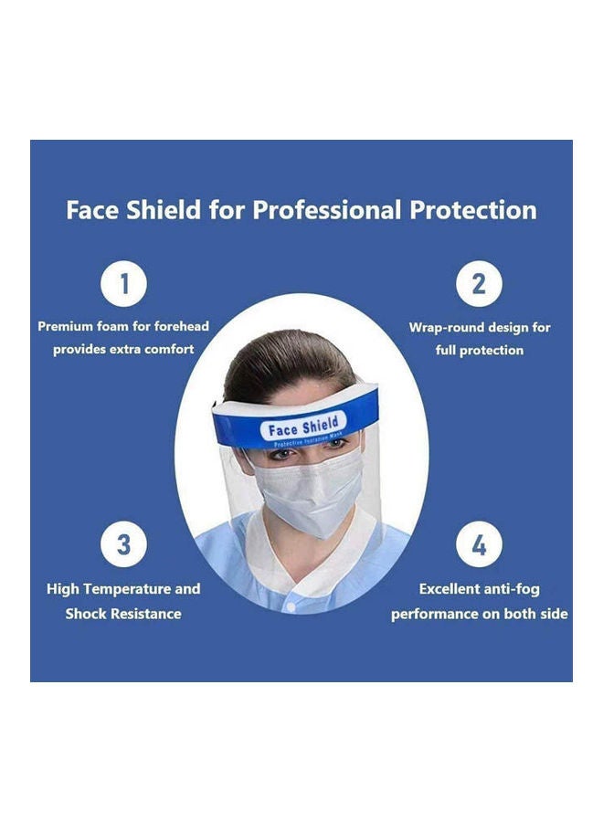 10 Pcs Face Shield Reusable Full Face Transparent Breathable Visor Windproof Hat Shield Protect Eyes And Face - Image 2
