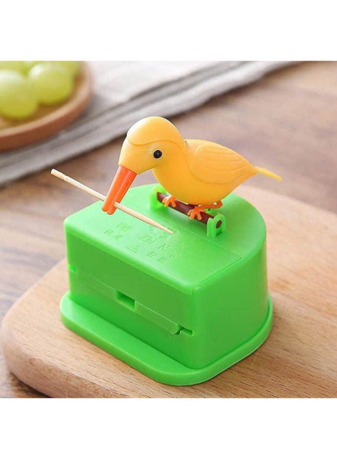 Toothpick Holder In The Shape Of A Bird Yellow-Green 11grams